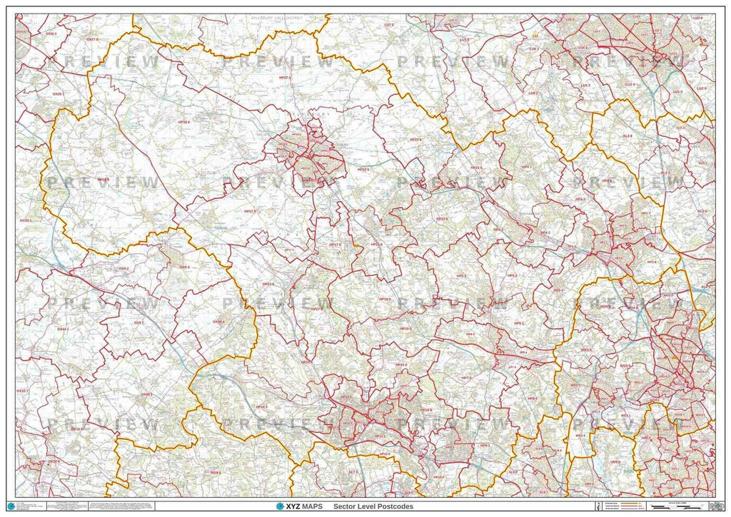 HP Postcode Map for the Hemel Hempstead Postcode Area GIF or PDF Downl ...