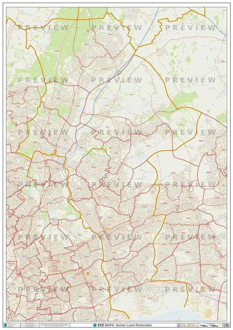 IG Postcode Map for the Ilford Postcode Area GIF or PDF Download – Map ...