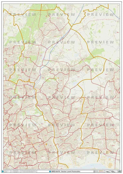 SN Postcode Map for the Swindon Postcode Area GIF or PDF Download – Map ...