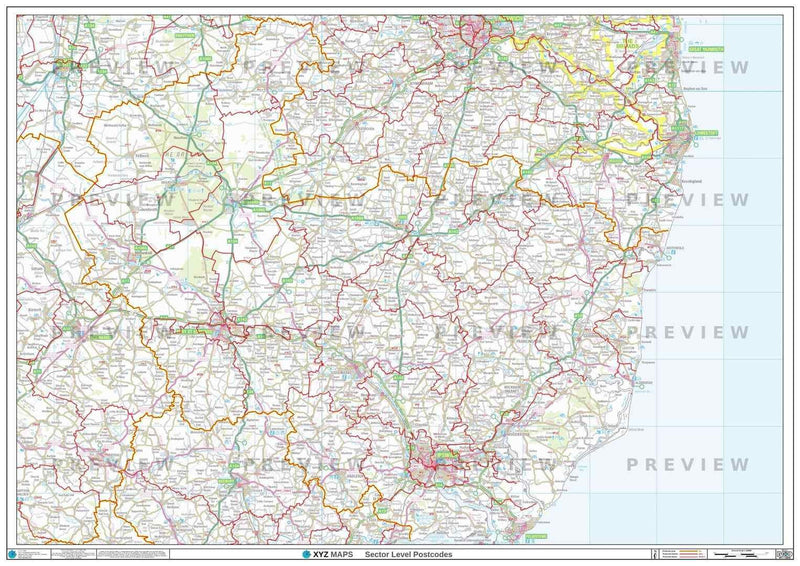 IP Postcode Map for the Ipswich Postcode Area GIF or PDF Download – Map ...