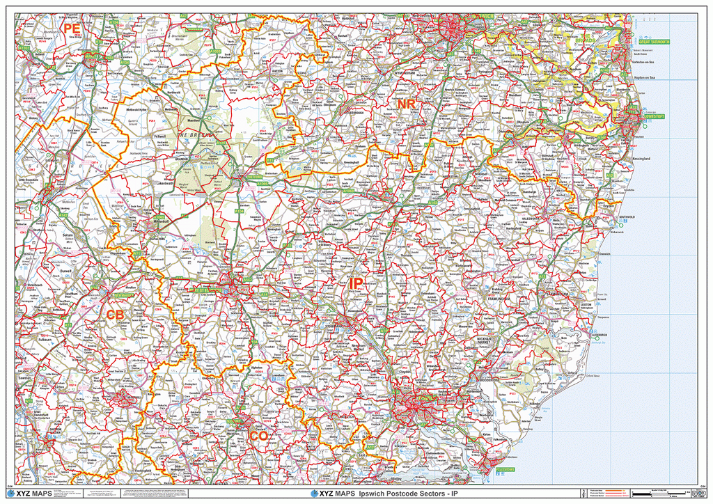 Ipswich Postcode Map (IP) – Map Logic