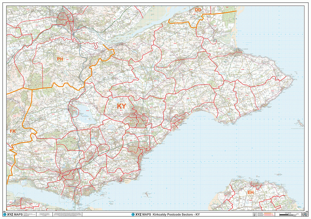 Ky Postcode Kirkcaldy Postcode Map (KY) – Map Logic