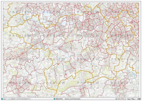 KT Postcode Map PDF or GIF Download