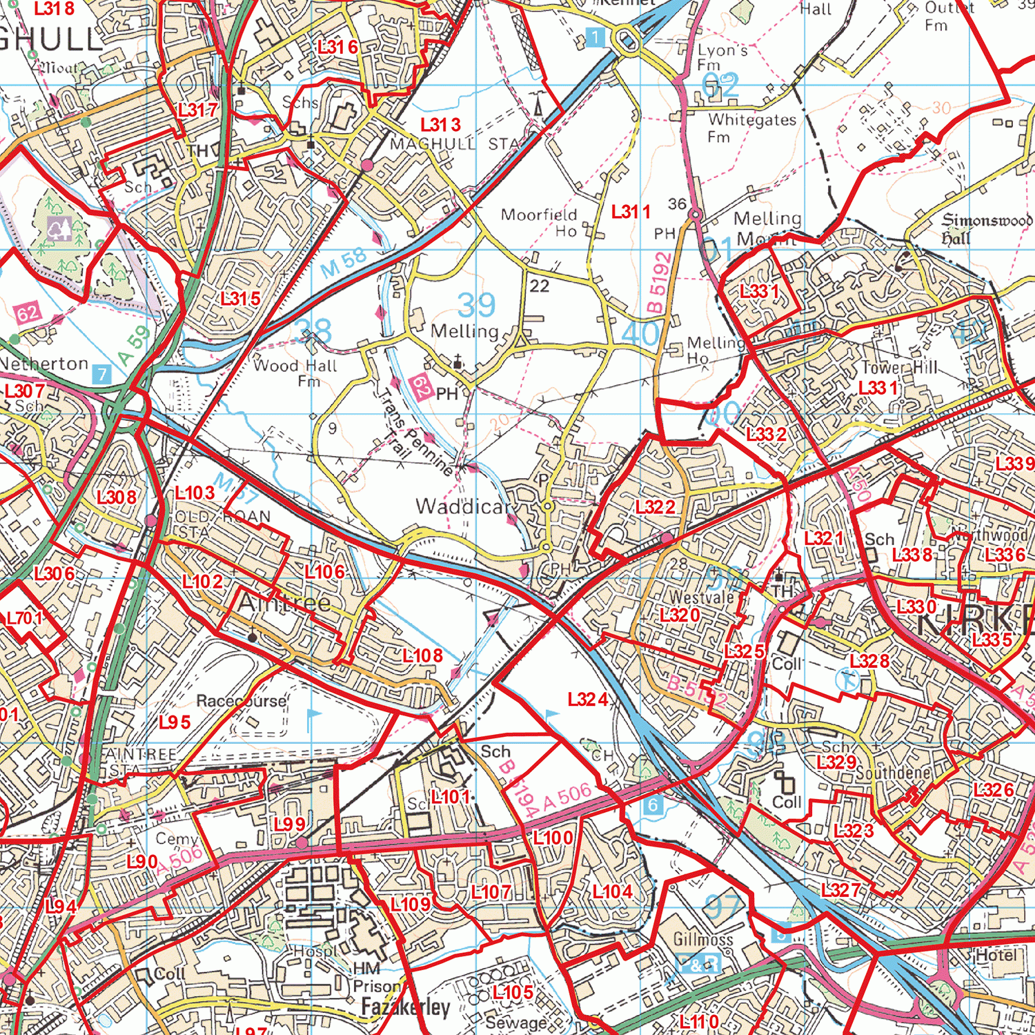 Liverpool Postcode Map (L) – Map Logic