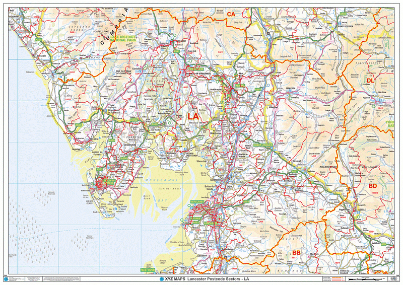 Lancaster Postcode Map