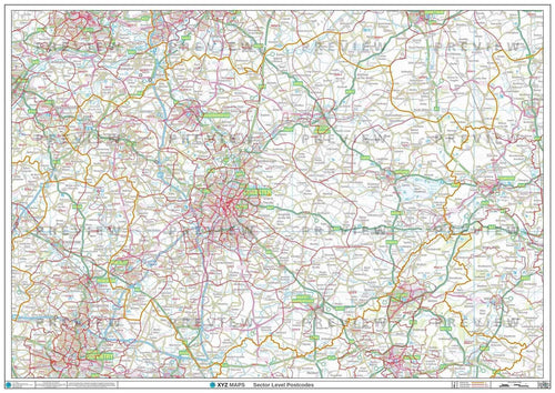 LE Postcode Map PDF or GIF Download