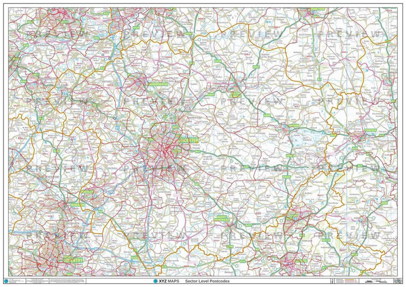Postcode Directory.pdf LE Postcode Map for the Leicester Postcode Area GIF or PDF Download ...