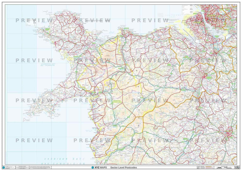 LL Postcode Map PDF or GIF Download