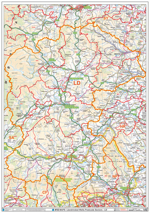 Llandrindod Wells Postcode Maps for the LD Postcode Area | Map Logic