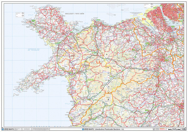England & Wales Postcode District Map (D9) – Map Logic