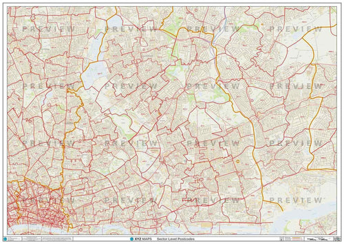 E London Postcode Map PDF or GIF Download