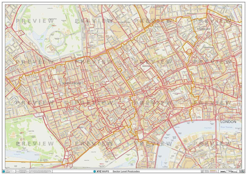 WC London Postcode Map PDF or GIF Download
