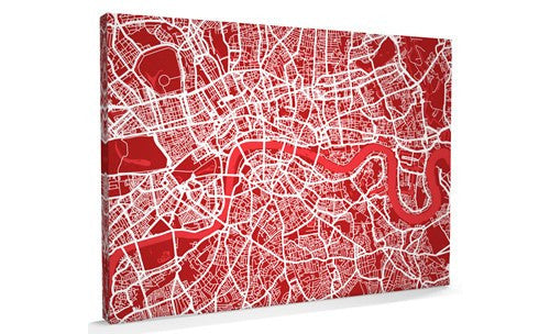 Depth of the London Street Art Map Canvas