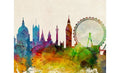 A closer look at the London City Skyline Canvas