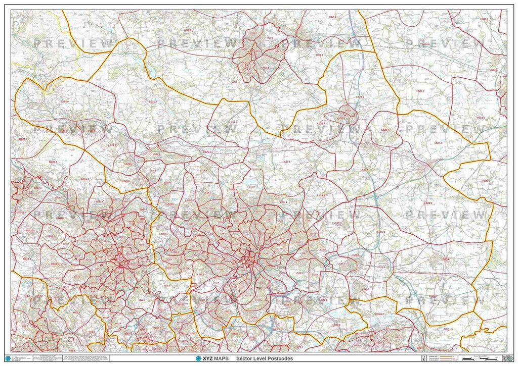 Ls18 Postcode Map LS Postcode Map for the Leeds Postcode Area GIF or PDF Download – Map Logic