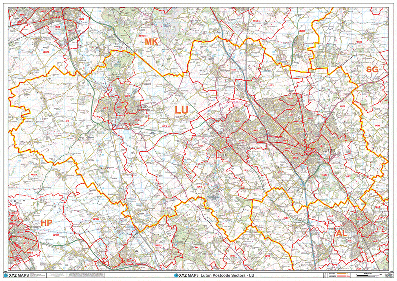 Luton Postcode Map