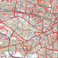 Large M Postcode Wall Map