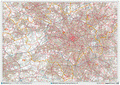 Large Manchester Postcode Wall Map