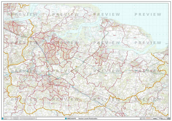Greater Manchester Area Postcode Sector Map (G3) GIF or PDF Download ...