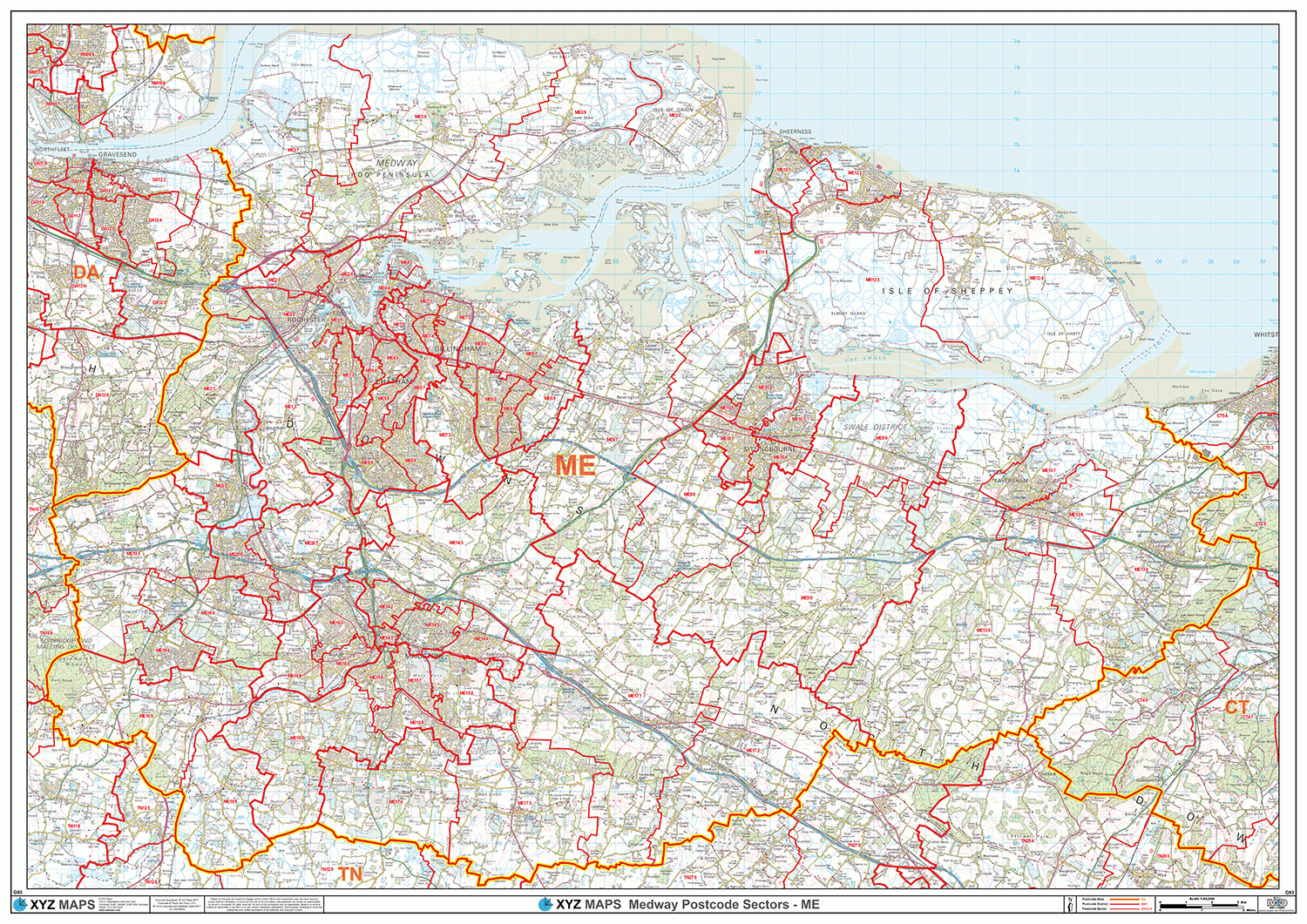 Medway Postcode Map (ME) – Map Logic