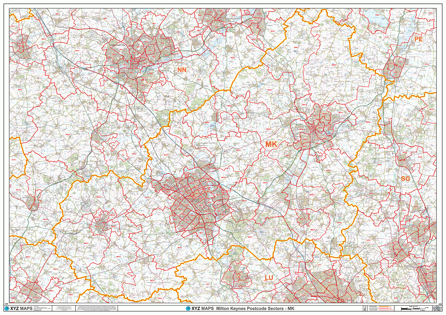 Mk Jkl Postcode Milton Keynes Postcode Map (MK) – Map Logic