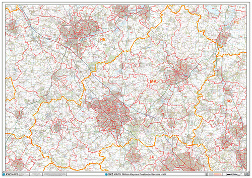 Milton Keynes Postcode Map