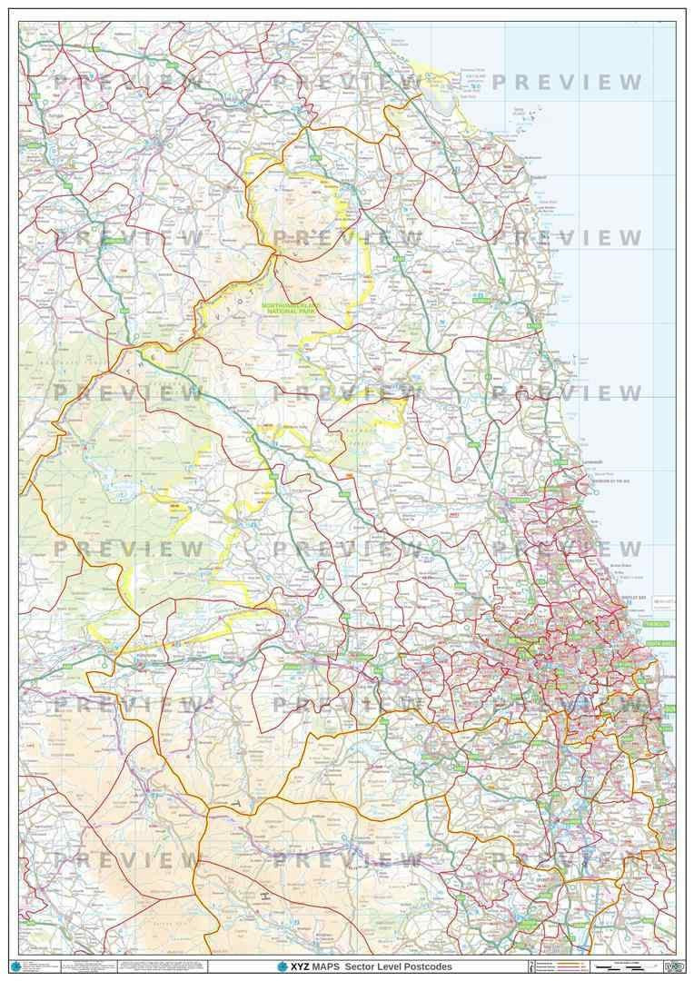 NE Postcode Map PDF or GIF Download