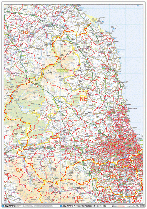 Newcastle Postcode Map