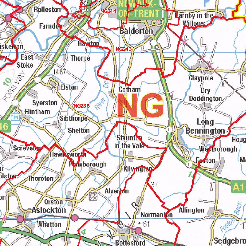 Nottingham Postcode Map (NG) – Map Logic