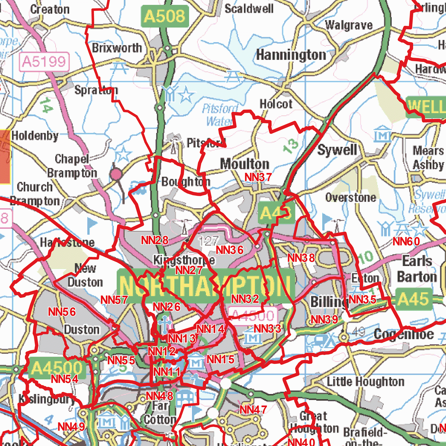 Northbridge Postcode Northampton Postcode Map (NN) – Map Logic