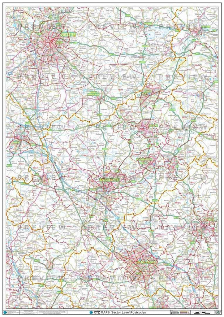 NN Postcode Map for the Northampton Postcode Area GIF or PDF Download ...