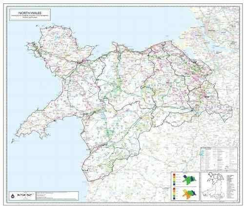 Map of North Wales Counties