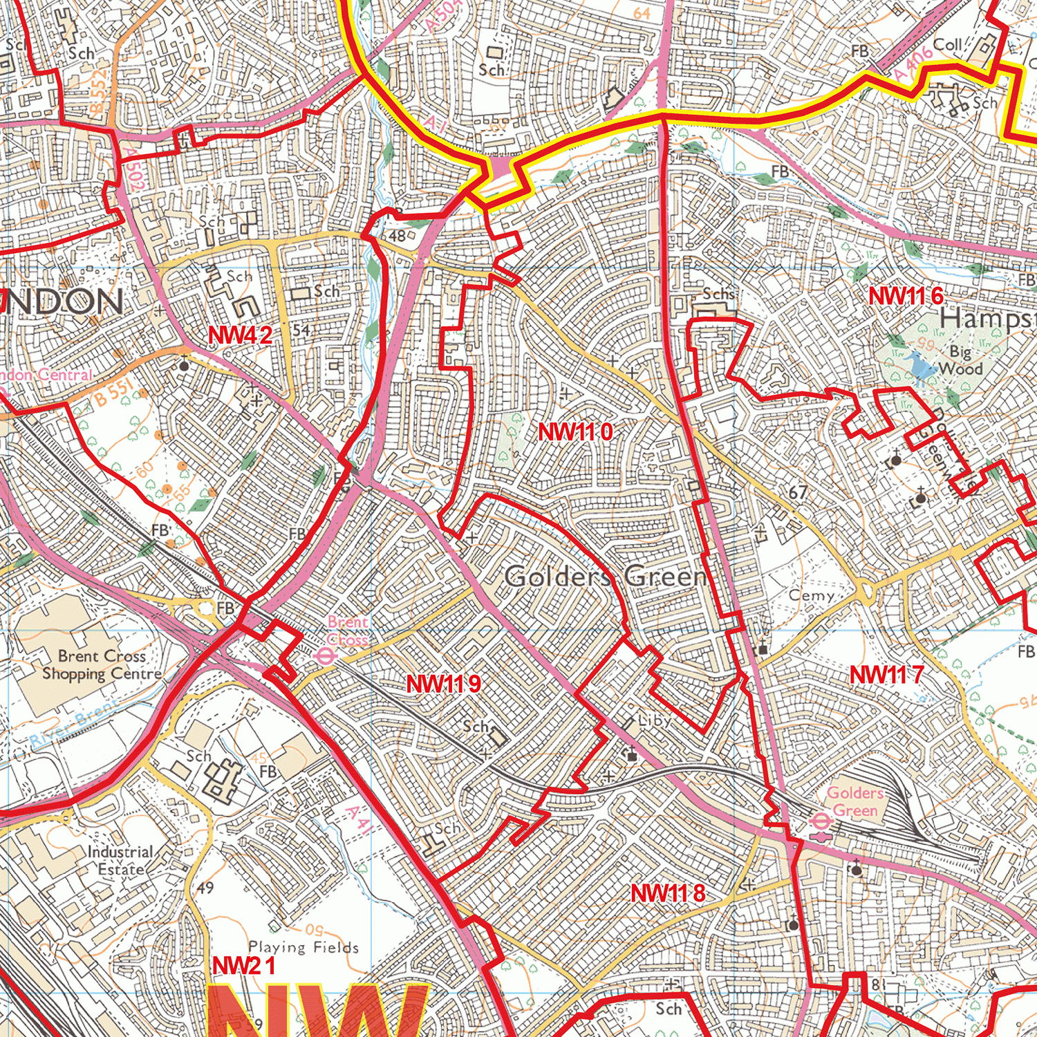 Nw9 Postcode NW Postcode Area Map – Map Logic