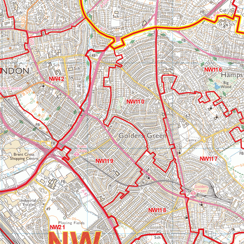 NW Postcode Area Map – Map Logic