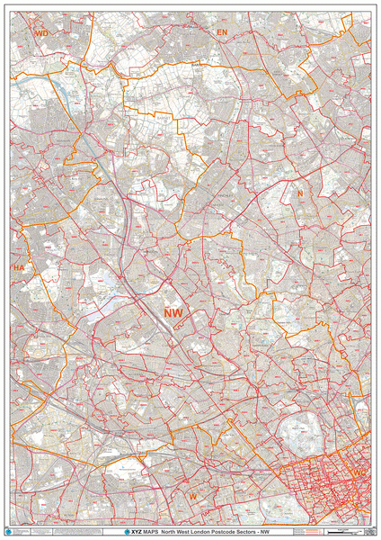 London Postcode Map for the N Postcode Area GIF or PDF Download – Map Logic