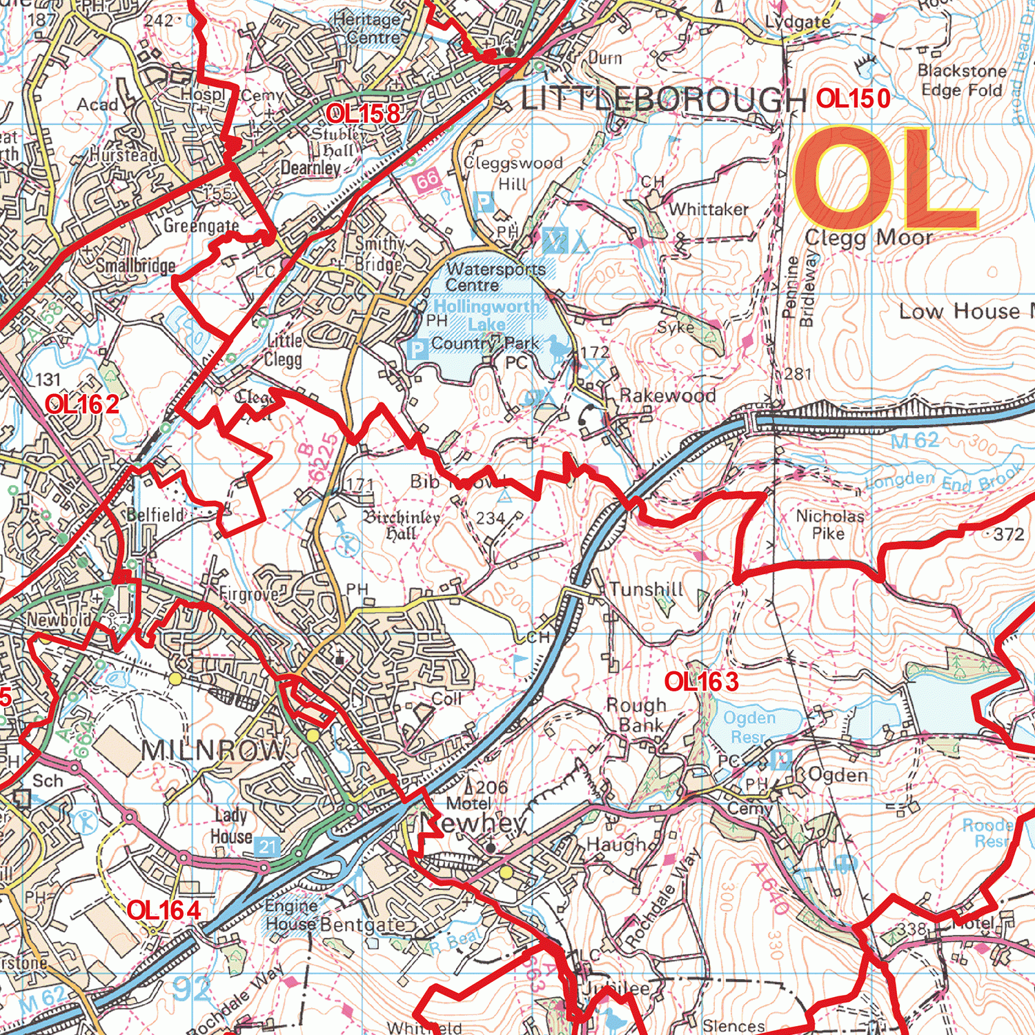 Ol Postcode Oldham Postcode Map (OL) – Map Logic