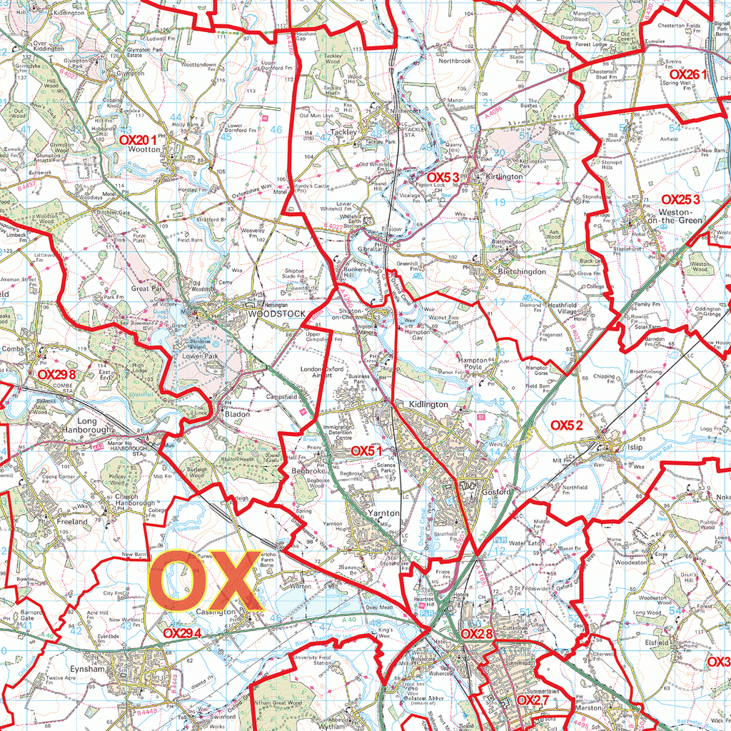 Oxford Postcode Map (OX) – Map Logic