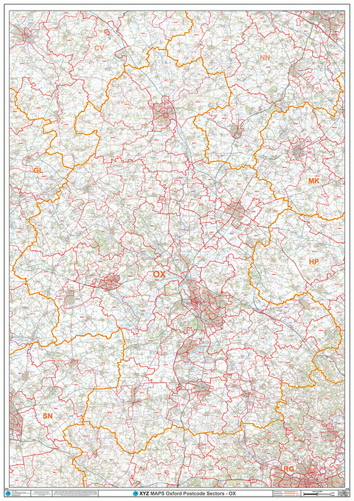 Postcode Wall Maps for the UK – Map Logic