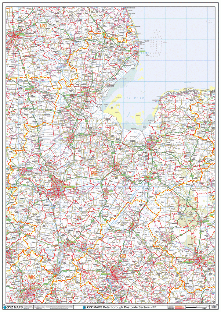 Py Postcodeer Peterborough Postcode Map (PE) – Map Logic