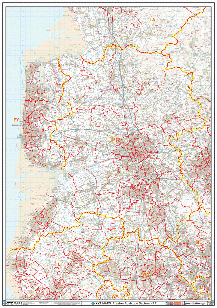 Pr Post Cod's Preston Postcode Map (PR) – Map Logic
