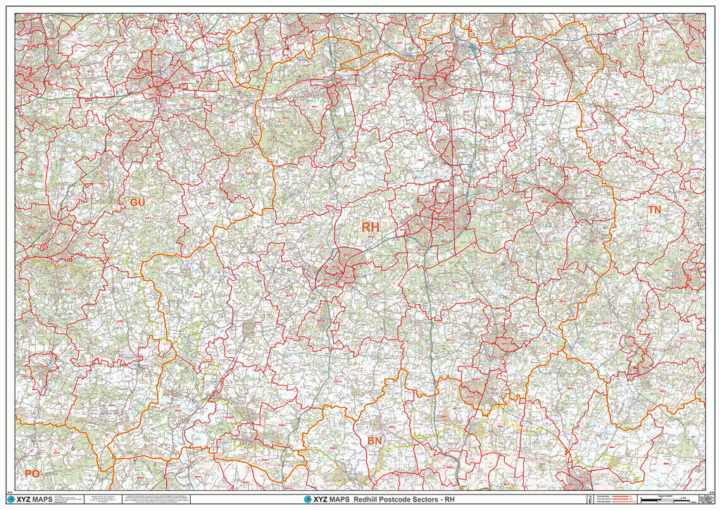 Redhill Postcode Map (RH) Map Logic