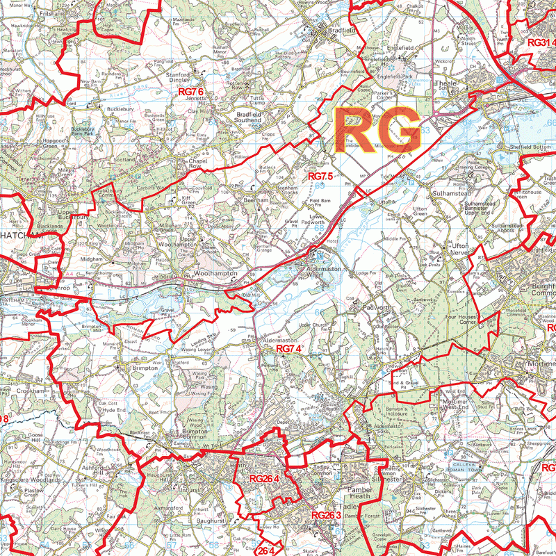 Reading Postcode Map (RG) – Map Logic
