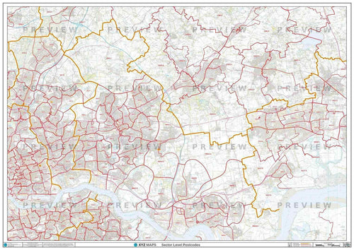 RM Postcode Map PDF or GIF Download