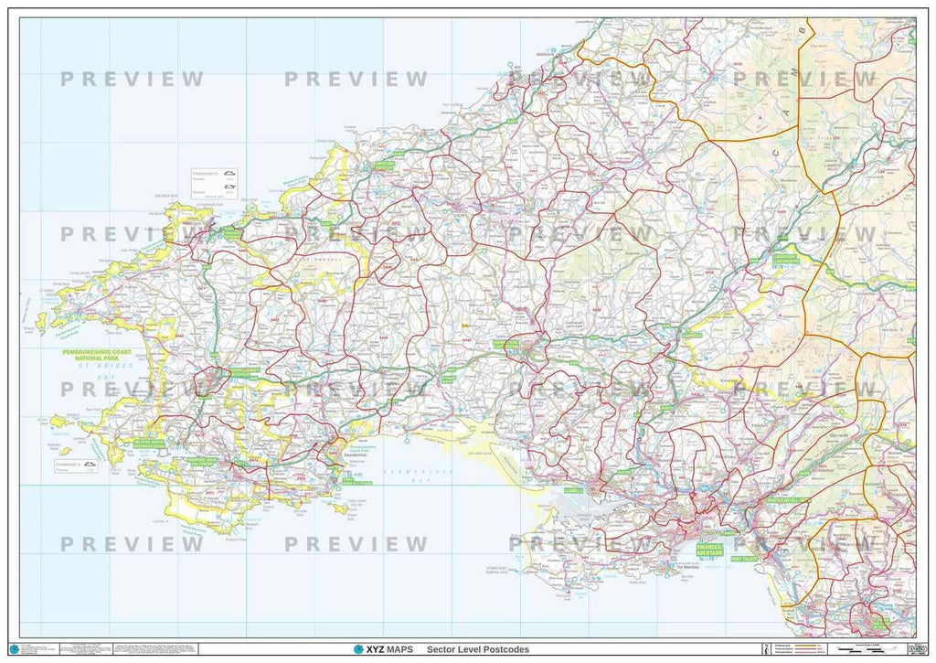 Postcode Map Sa48 SA Postcode Map for the Swansea Postcode Area GIF or PDF Download – Map ...