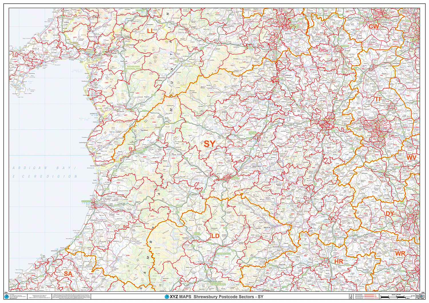 Sy Po Postcode Map Shrewsbury Postcode Map (SY) – Map Logic