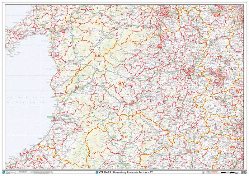 Shrewsbury Postcode Map