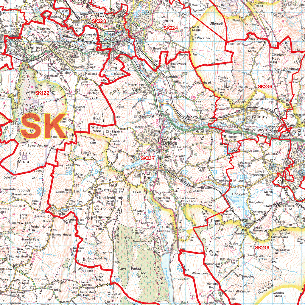 Stockport Postcode Map (SK) – Map Logic