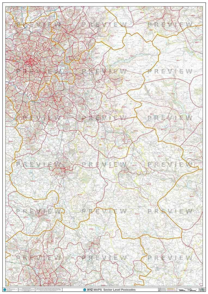 SK Postcode Map for the Stockport Postcode Area GIF or PDF Download ...