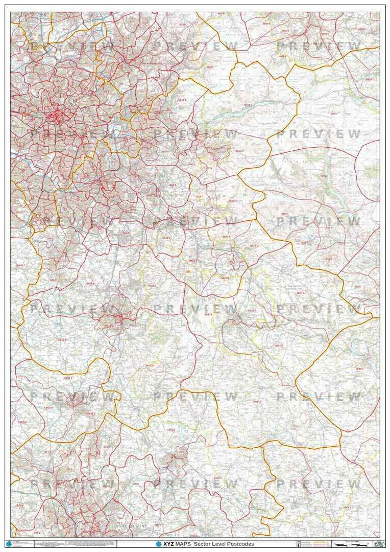SK Postcode Map for the Stockport Postcode Area GIF or PDF Download ...