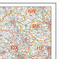 Top Right Corner of the South West Postcode District Map